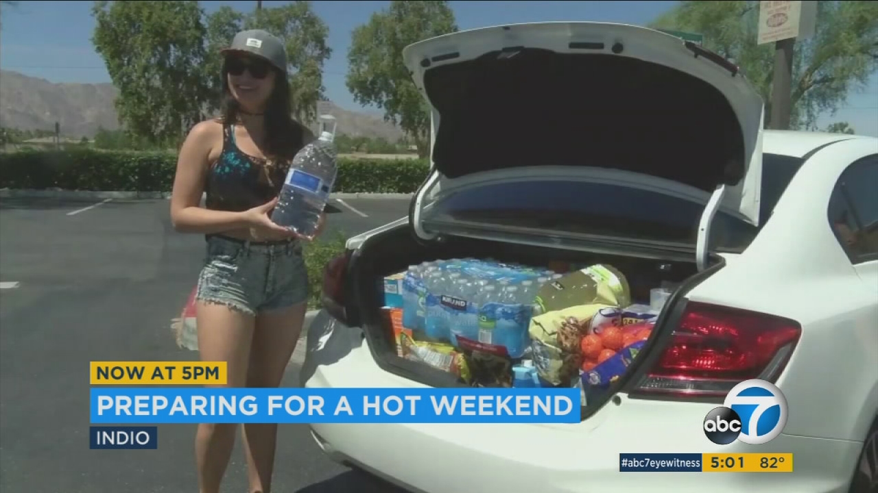 Coachella goers, SoCal residents try to stay cool in summer-like heat 