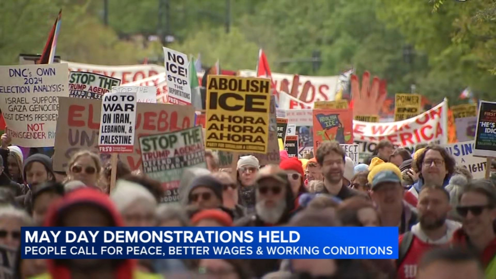 Thousands participate in May Day rally, march downtown Chicago