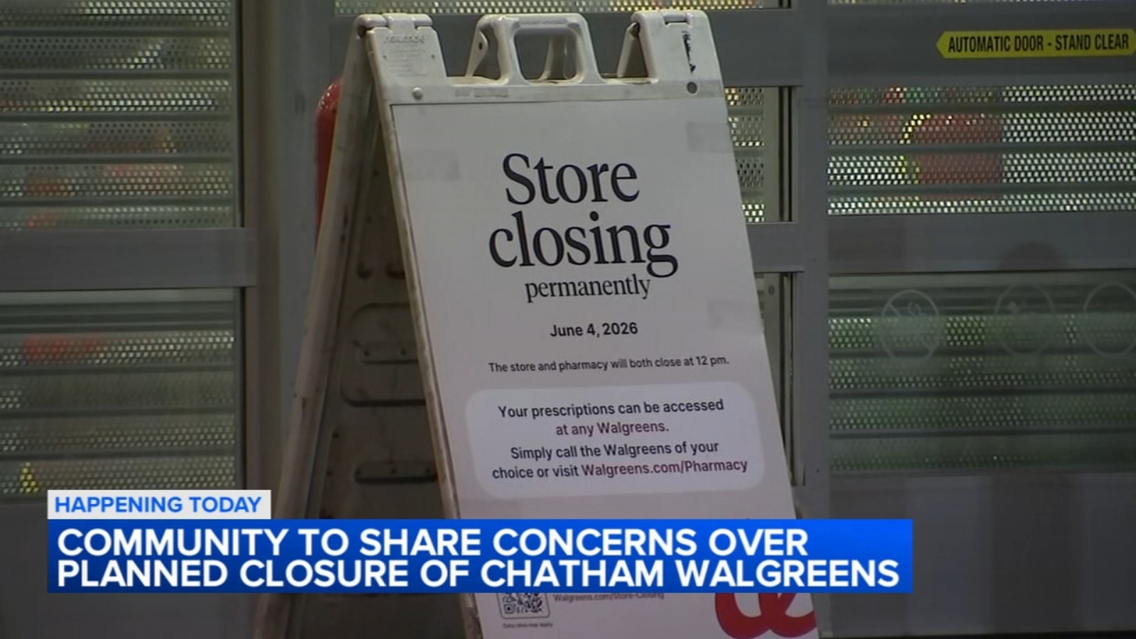 Community leaders to speak out ahead of Chatham Walgreens store closure next month