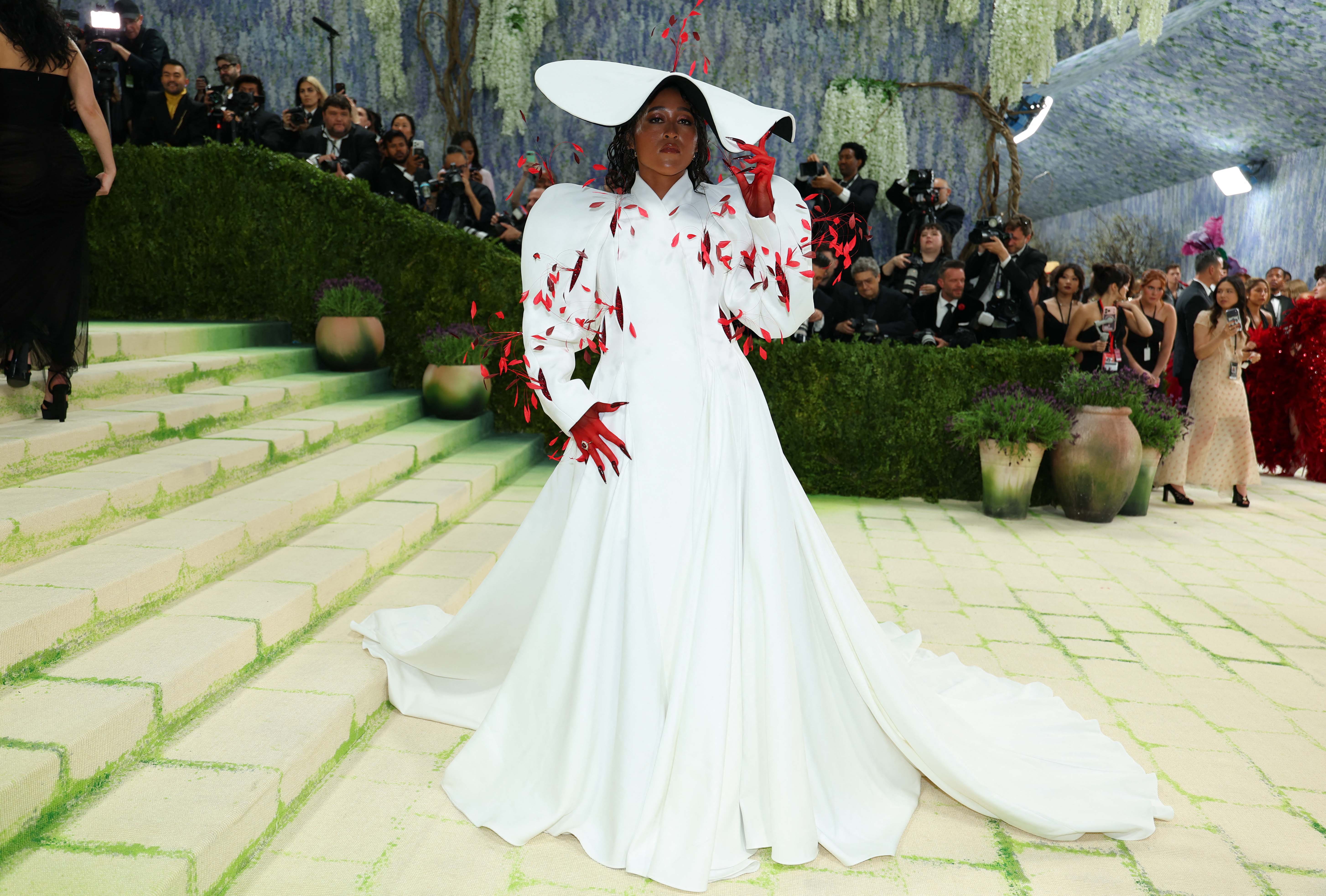 Naomi Osaka arrives for the 2026 Met Gala celebrating "Costume Art" at the Metropolitan Museum of Art on May 4, 2026, in New York. 