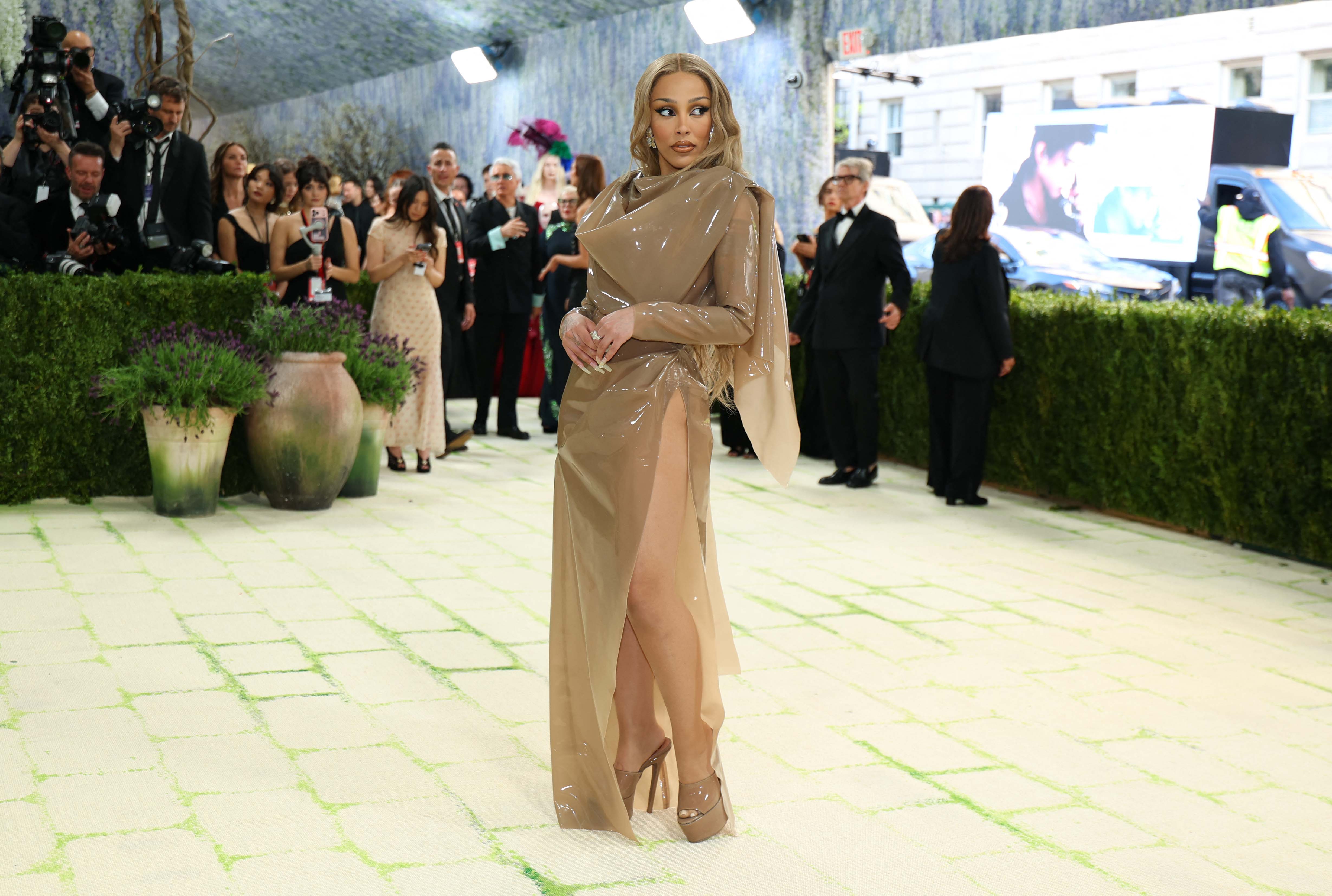 Doja Cat arrives for the 2026 Met Gala celebrating "Costume Art" at the Metropolitan Museum of Art, in New York, on May 4, 2026. 