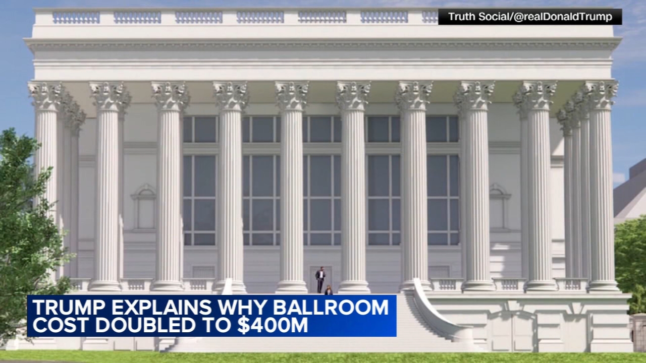 Trump explains why ballroom cost doubled to $400M
