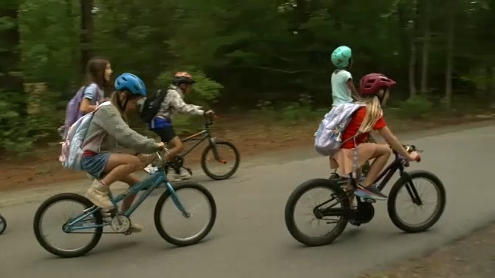 Durham students ride greenway for Bike to School Day