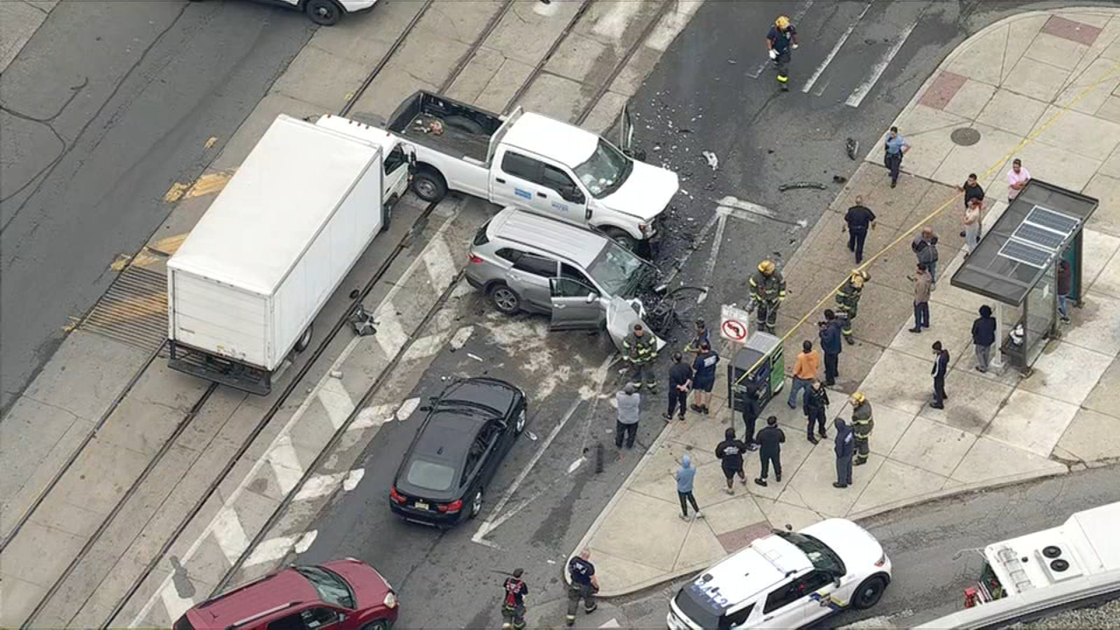 Phila. Water Dept. truck among multiple vehicles involved in crash