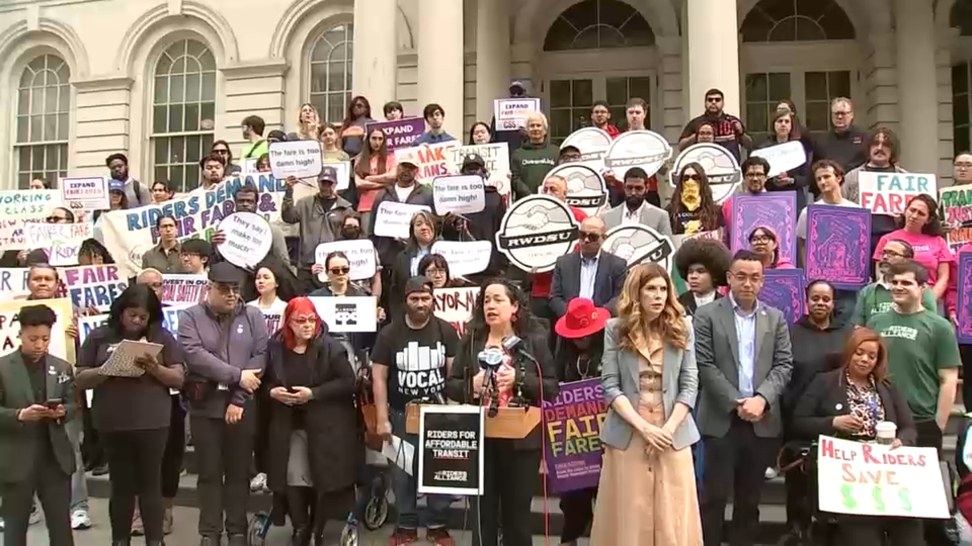 City Council leaders, transit advocates rally for Fair Fares
