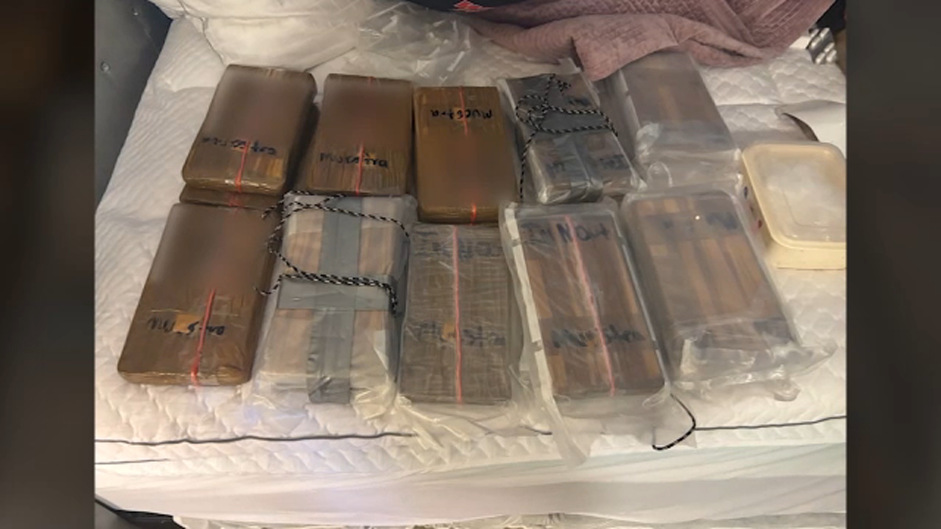 The DOJ shared photos of the drugs collected by law enforcement during the operation.