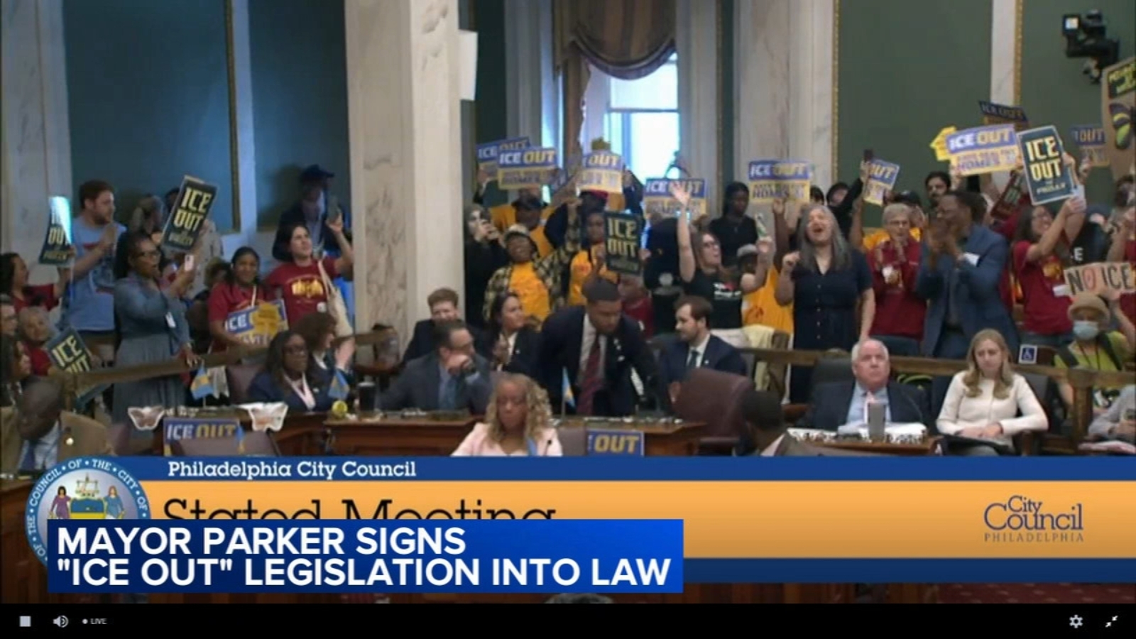Philadelphia Mayor Cherelle Parker signs ICE Out bills into law