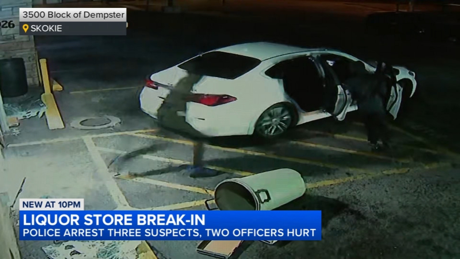 Thieves break into suburban liquor store, crash into police car: VIDEO