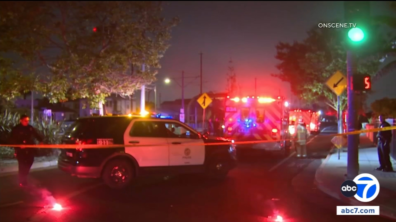 2 LAPD officers injured in crash while responding to call - ABC7 Los ...
