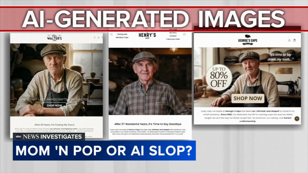 Scores of online companies are using generative AI to fool consumers by pretending to be struggling small businesses.