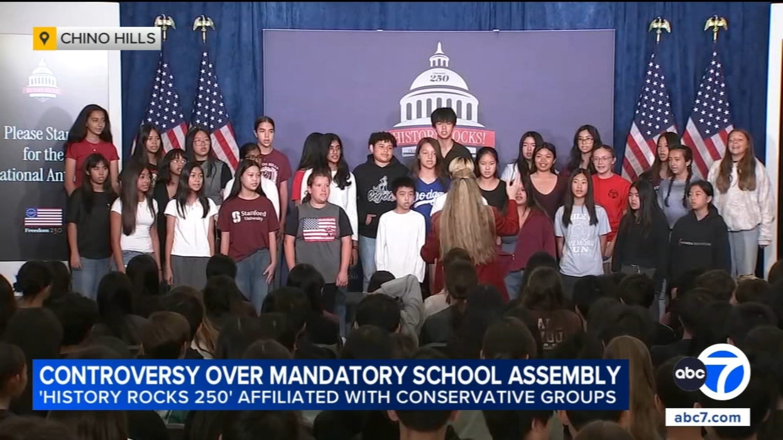 Controversy surrounds 'History Rocks 250' assembly at school in Chino Hills