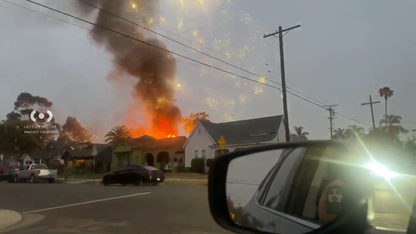 1 dead after garage fire, fireworks explosions caught on video at South LA home
