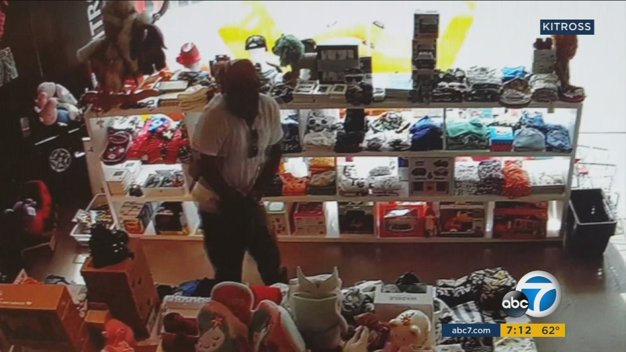Beverly Grove thief at Kitross store stuffs kids clothes down pants