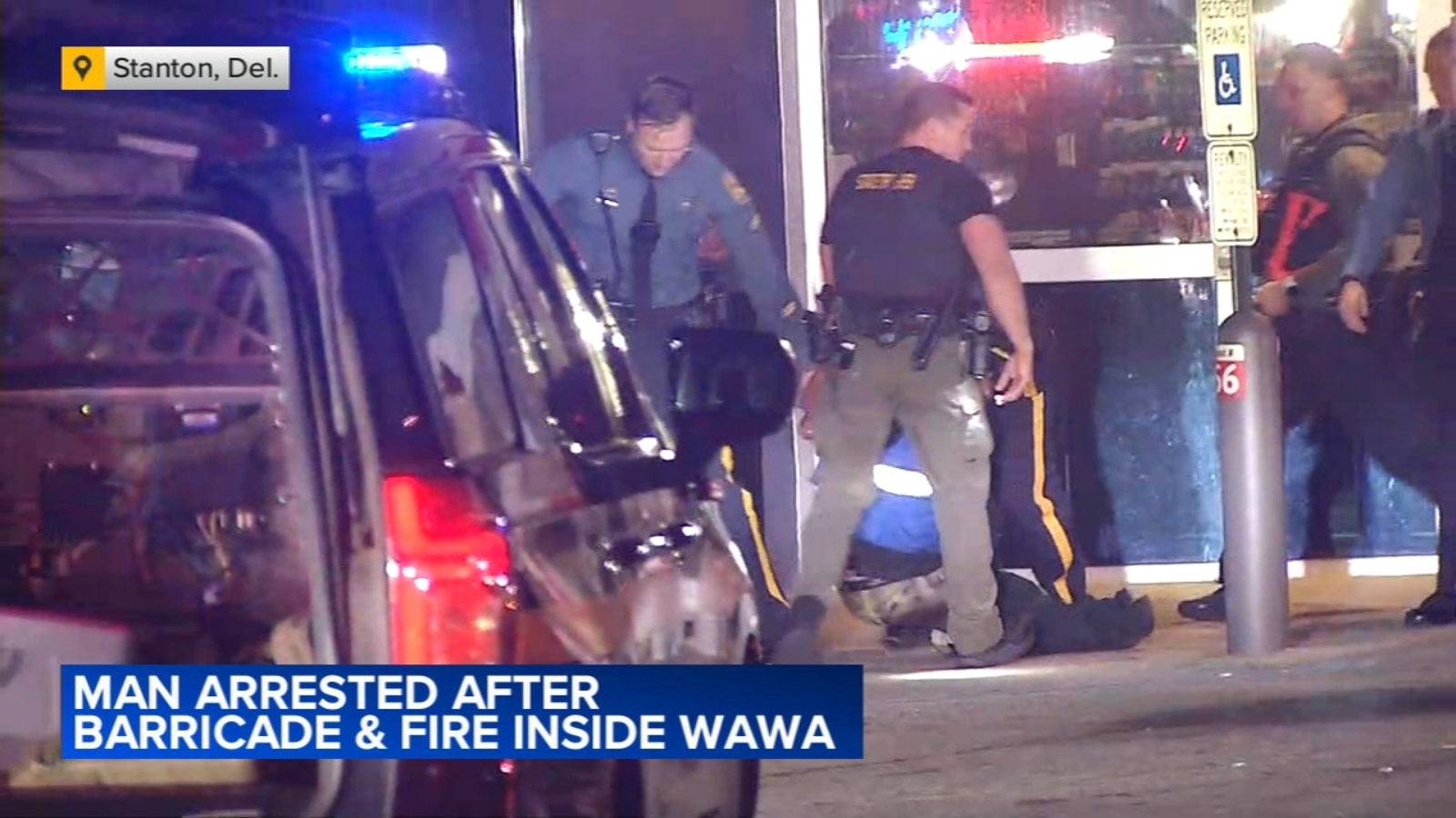 Man arrested following barricade situation inside Delaware Wawa
