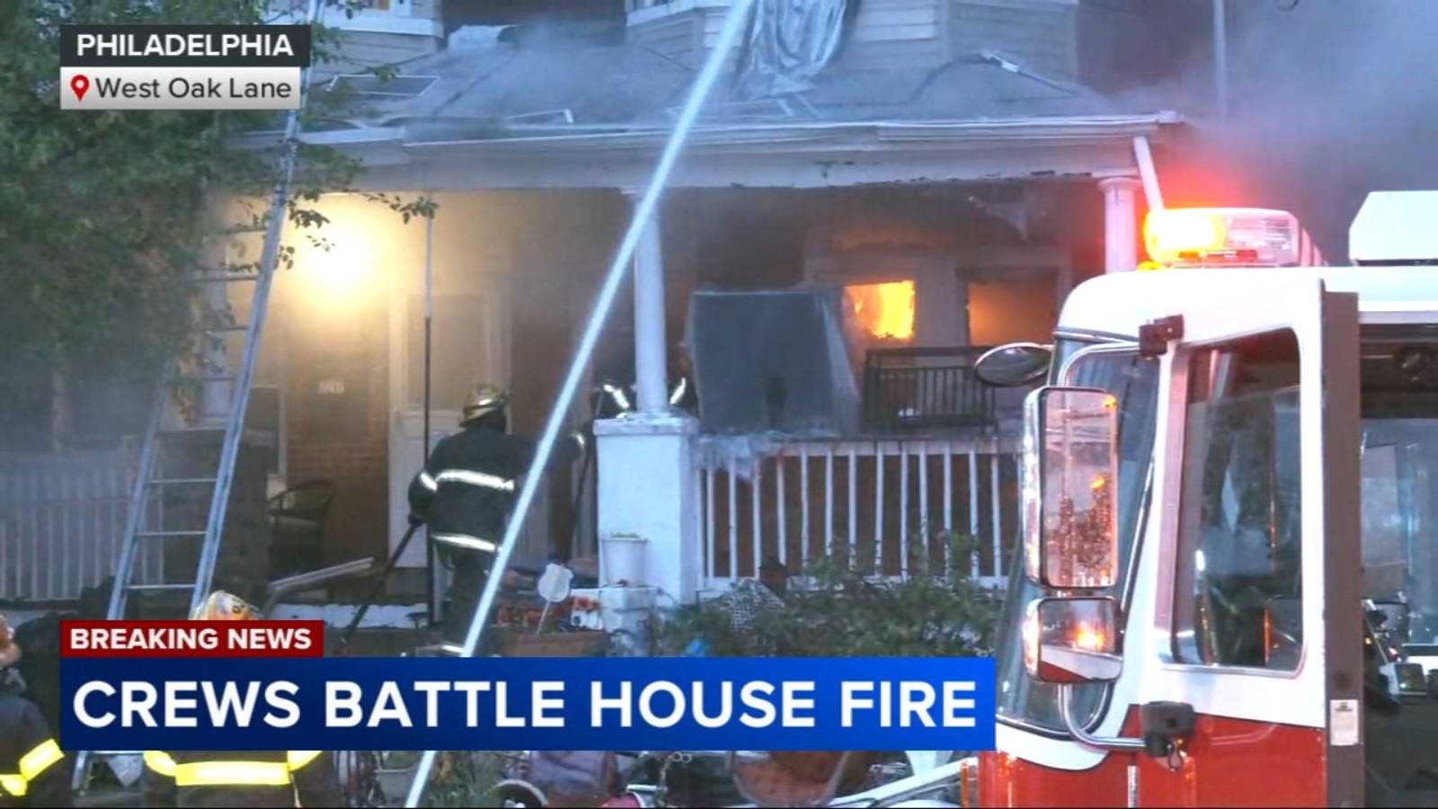 Woman rescued from house fire by neighbor in West Oak Lane