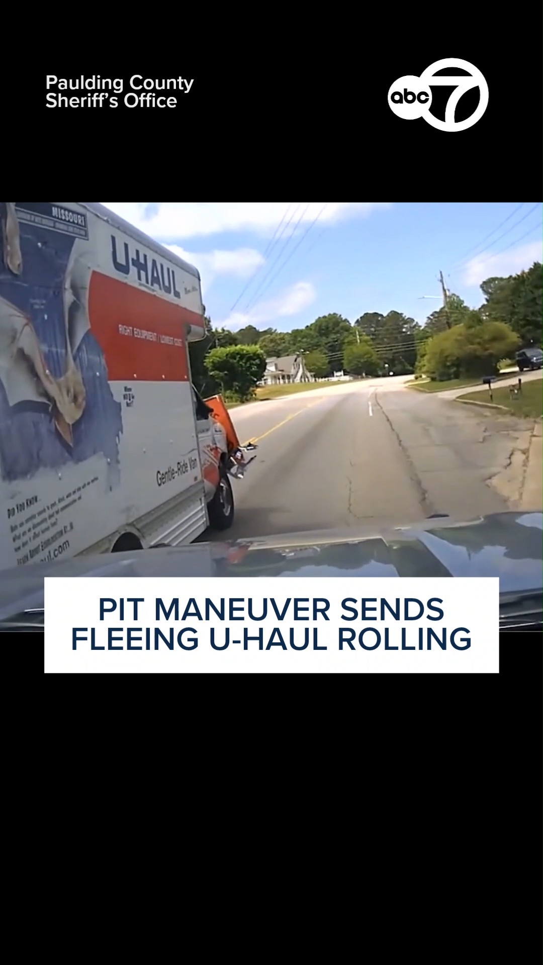 WATCH: Pit maneuver send fleeing U-Haul rolling