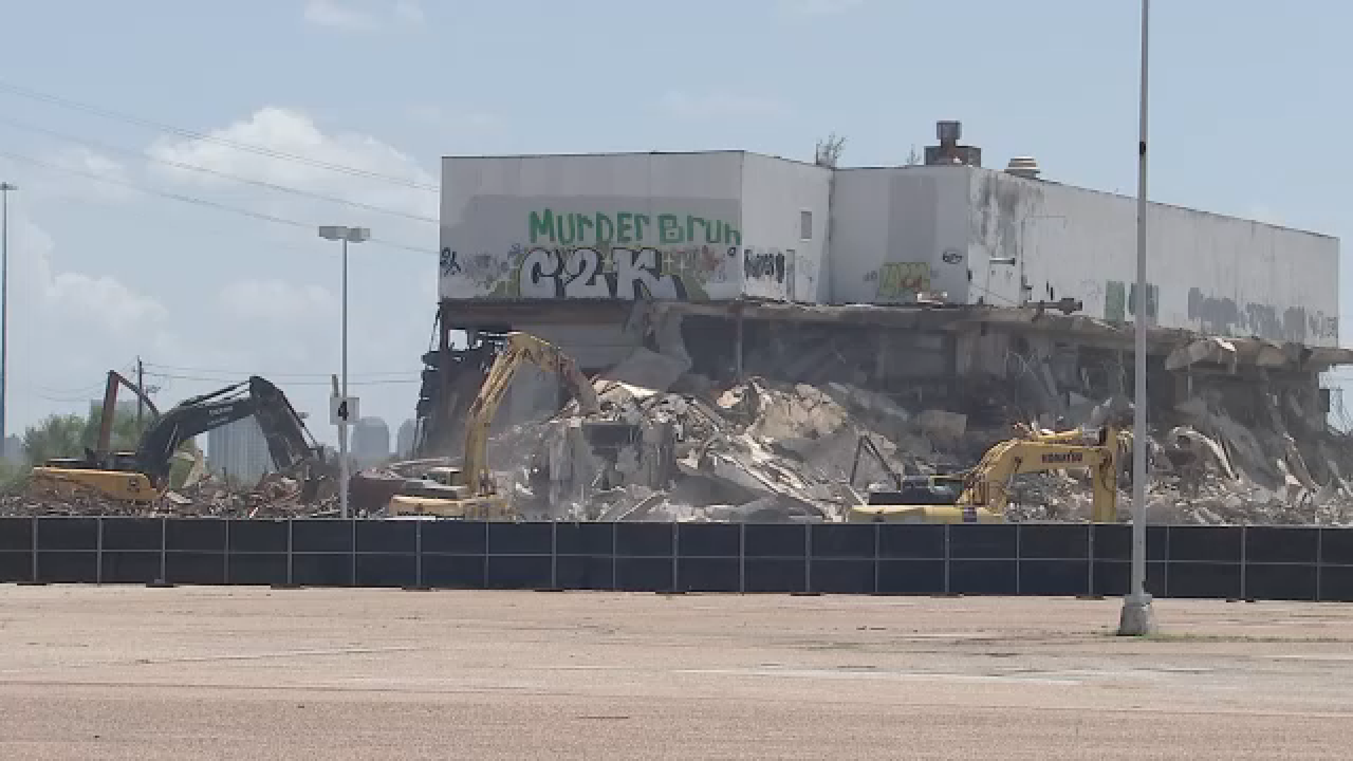 ABC13 captured images of the demolition of the Northwest Mall.