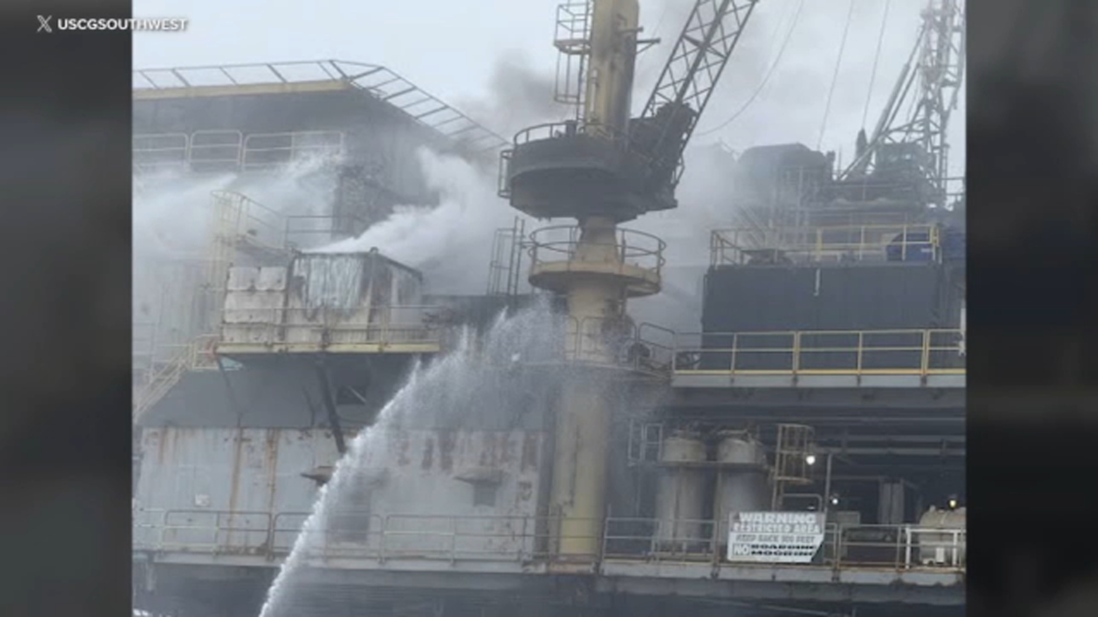 Fire breaks out on natural gas platform off the coast of Carpinteria