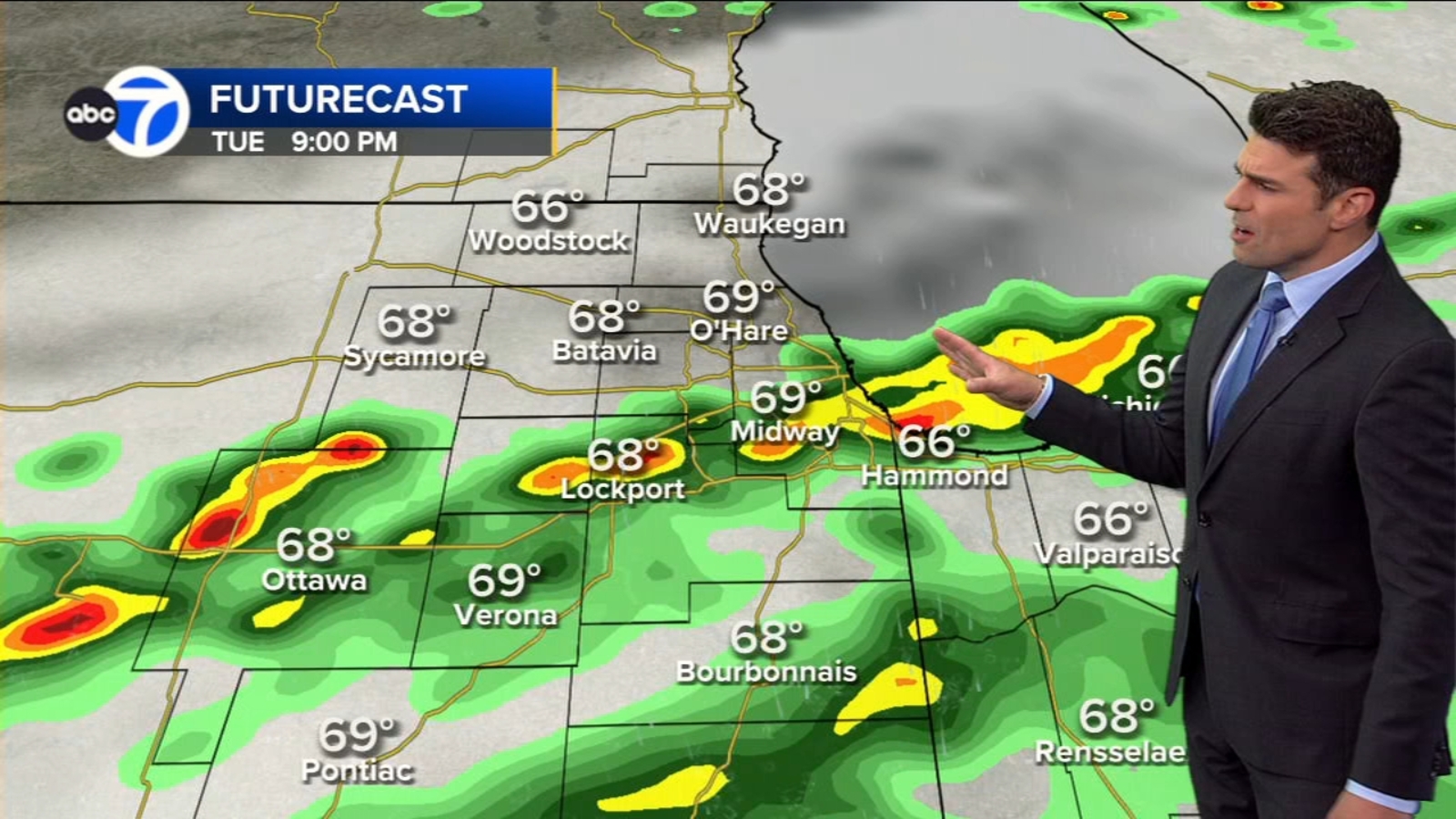 Chicago weather: Windy, scattered storms Tuesday - ABC7 Chicago