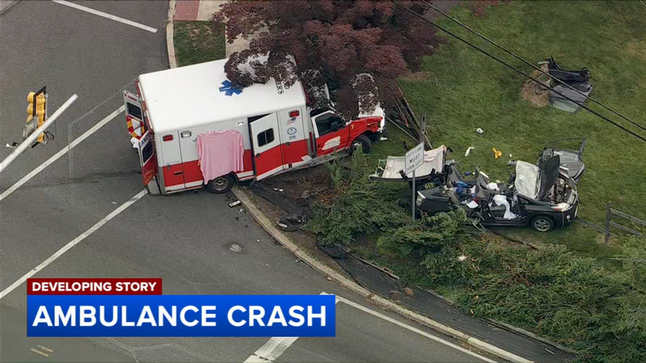 2 hurt in crash involving ambulance in Montgomery County