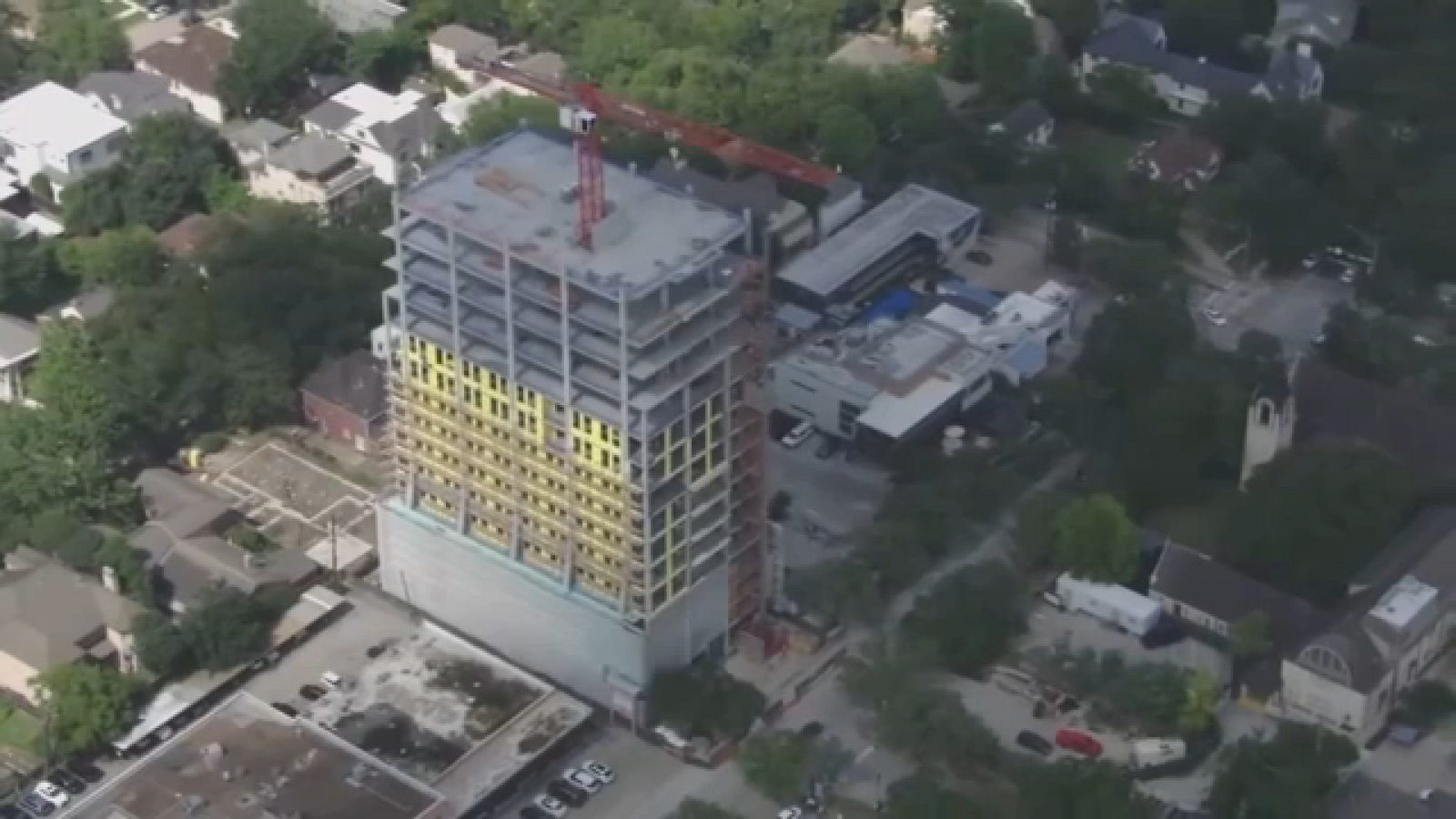 Ongoing dispute over whether or no crane can operate in airspace at Rice Village construction zone