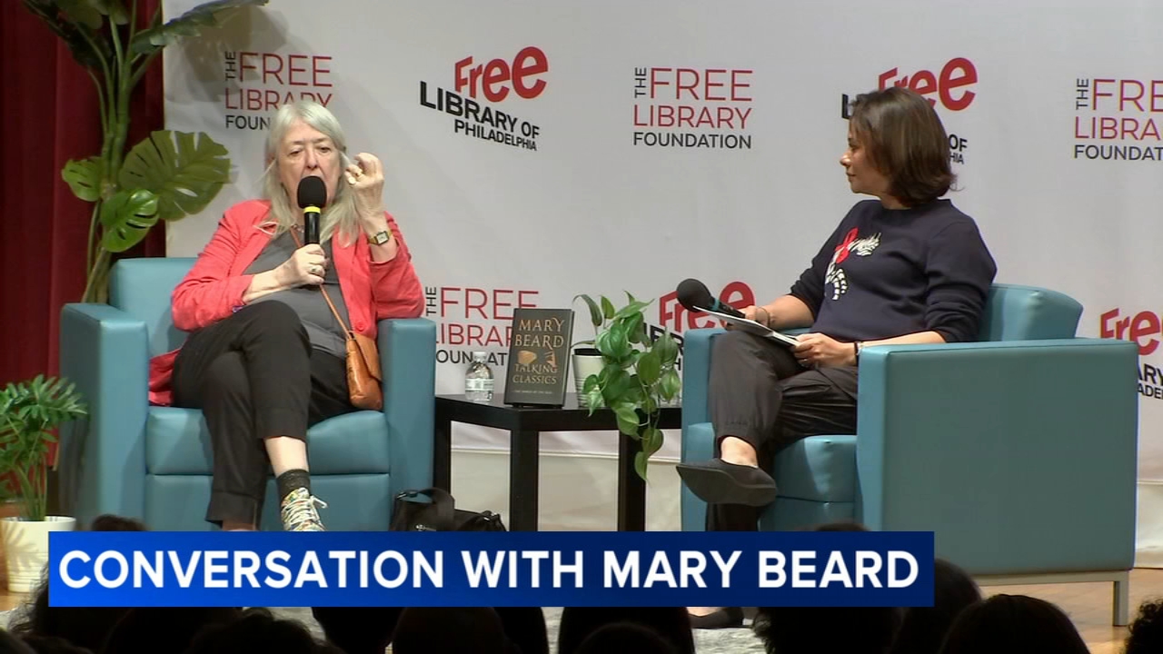Action News anchor Tamala Edwards leads discussion with author Mary Beard in Center City