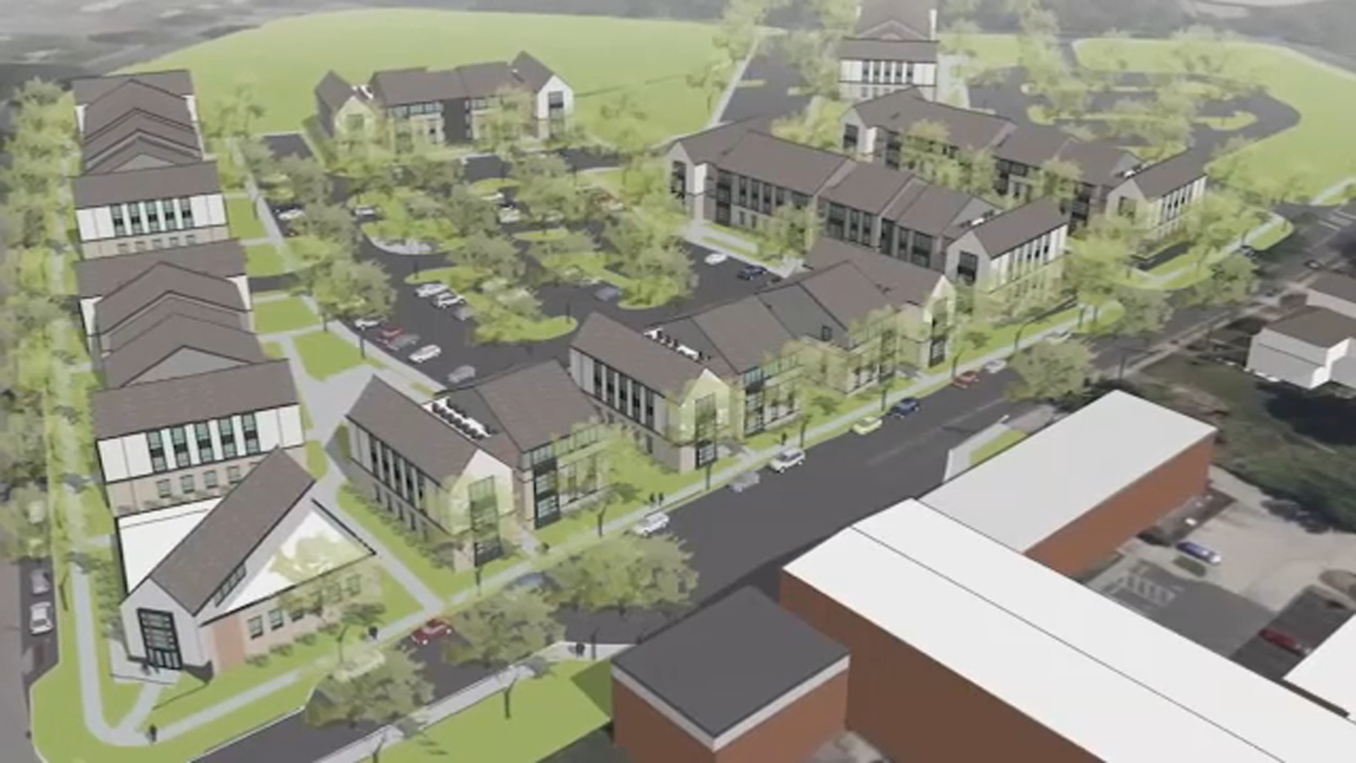 A rendering of the plans for Villages of Hayti.