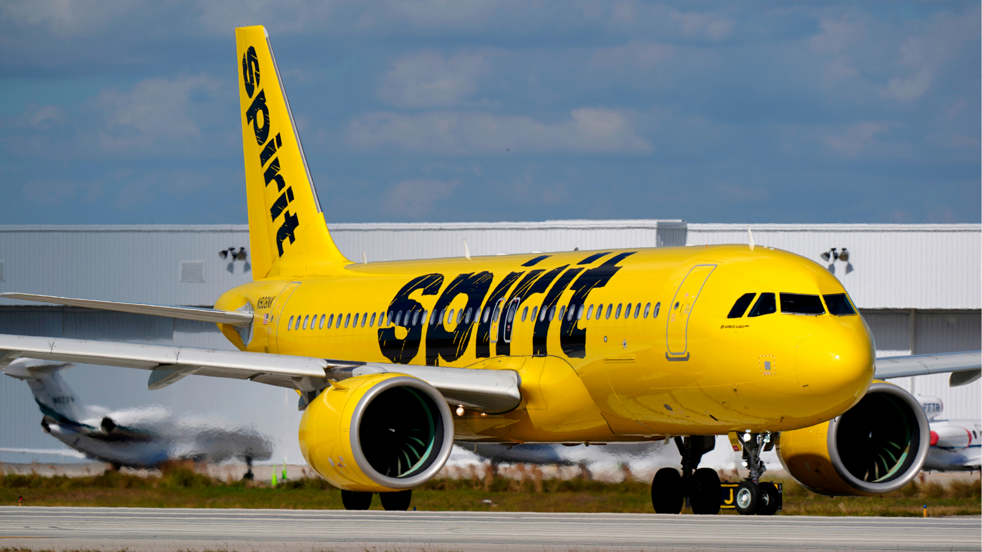 FILE - A Spirit Airlines Airbus A320 prepares to take off from Fort Lauderdale-Hollywood International Airport, Jan. 19, 2021, in Fort Lauderdale, Fla.