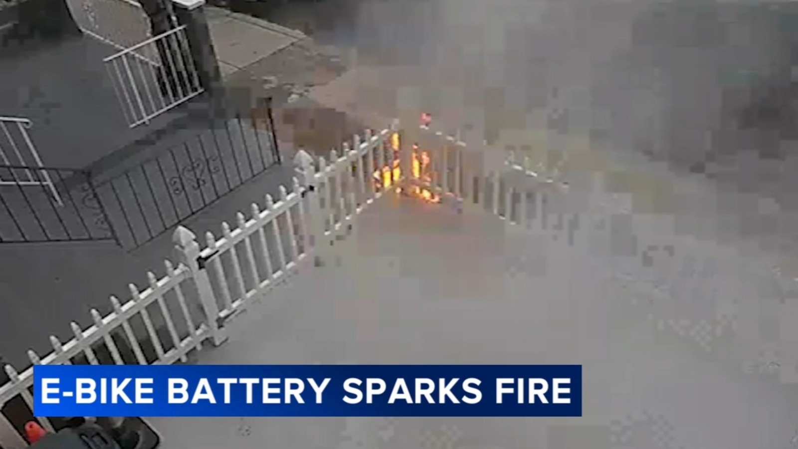 Neighbors left shaken after e-bike battery bursts into flames
