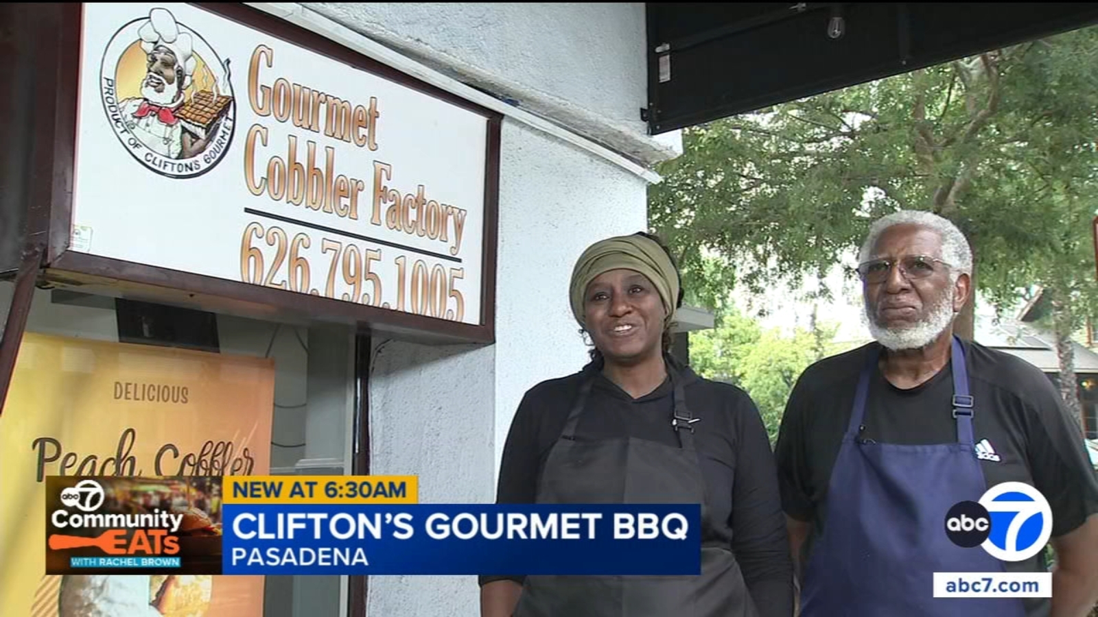 Go to Clifton's Gourmet Barbecue in Pasadena for ribs, brisket, and trays of delicious desserts
