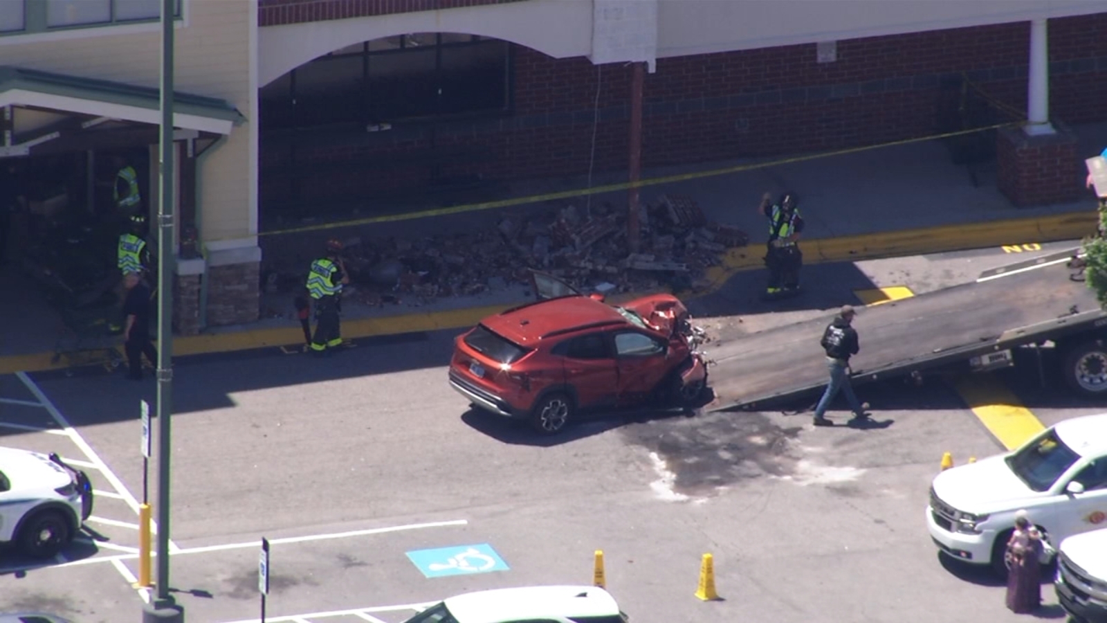 SUV crashes into Lowe's Foods in Clayton; strikes another car