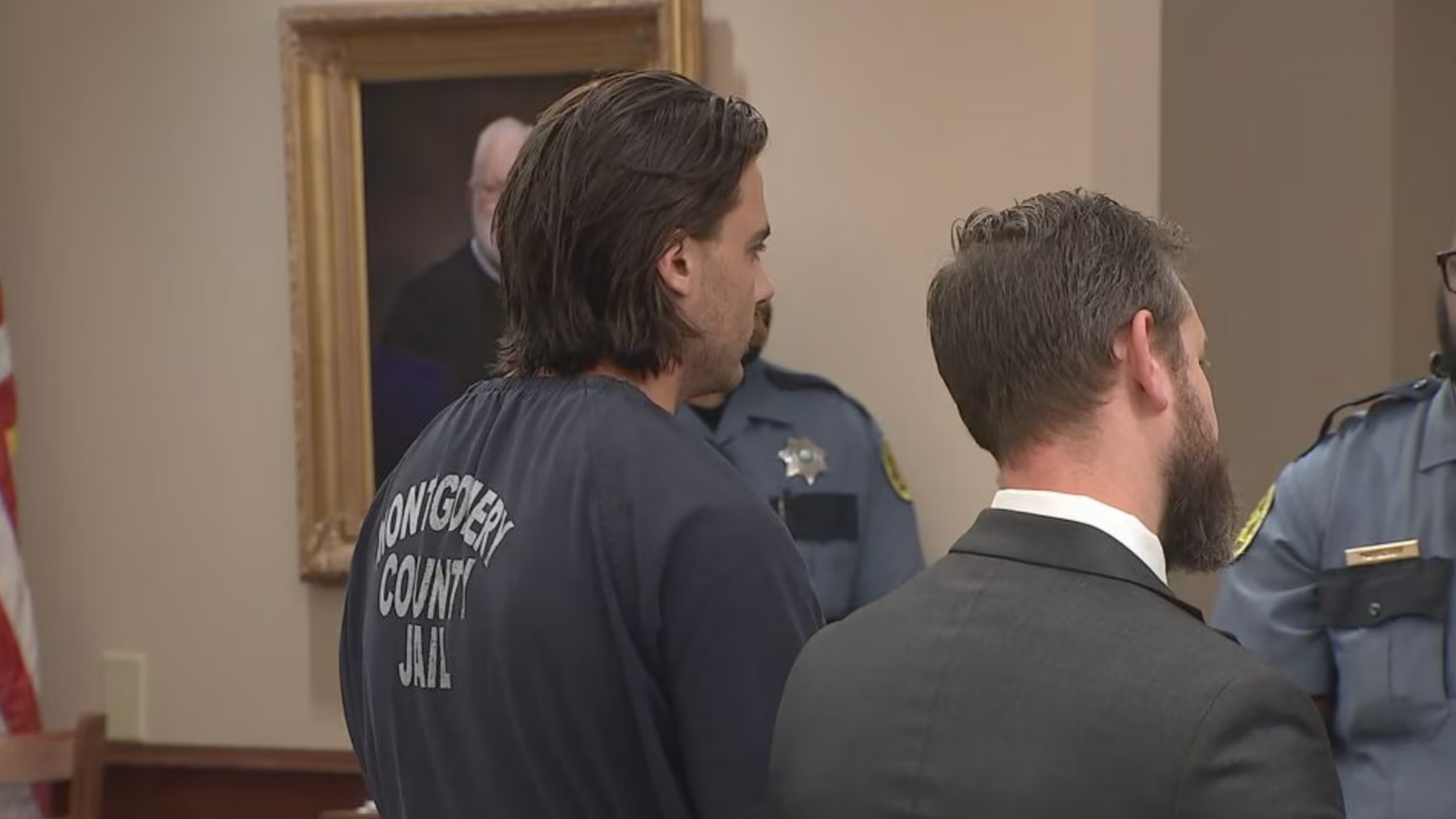 Dalton Eatherly, also known as "Chud the Builder," appears in court for his arraignment in the Montgomery County courthouse in Clarksville, Tennessee, May 15, 2026.