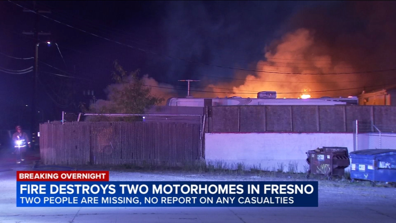 Fire in Central Fresno destroys two RVs, officials say - ABC30 Fresno