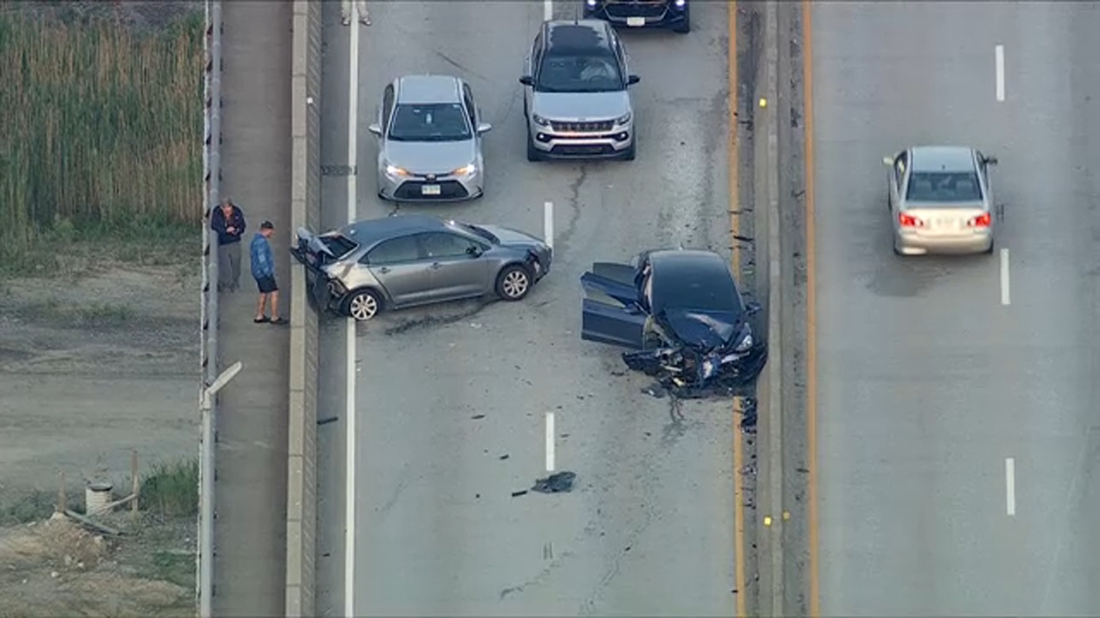 Platt Bridge crash causes major traffic delays in South Philadelphia