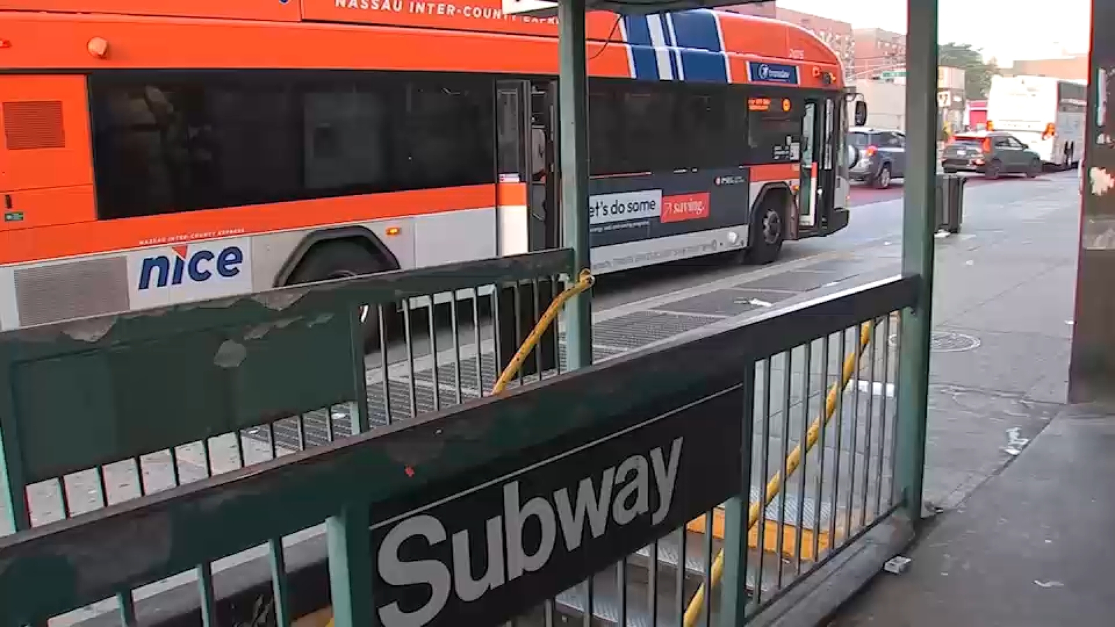 Commuters at Jamaica station cope with shuttle buses to commute on Monday
