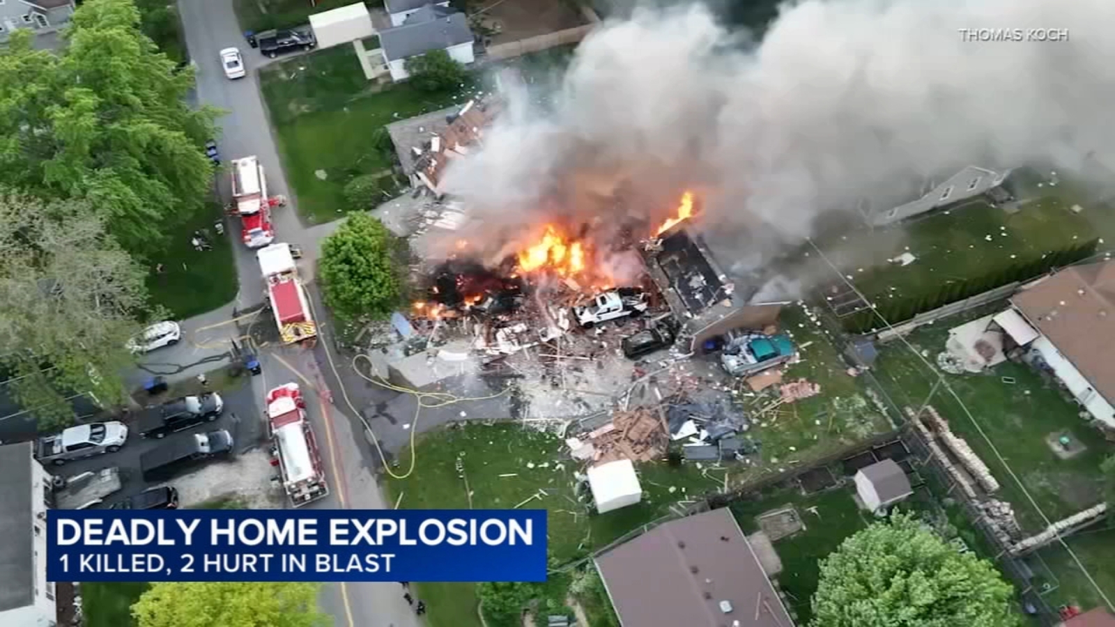 Wonder Lake house explosion leaves 1 dead, 2 injured