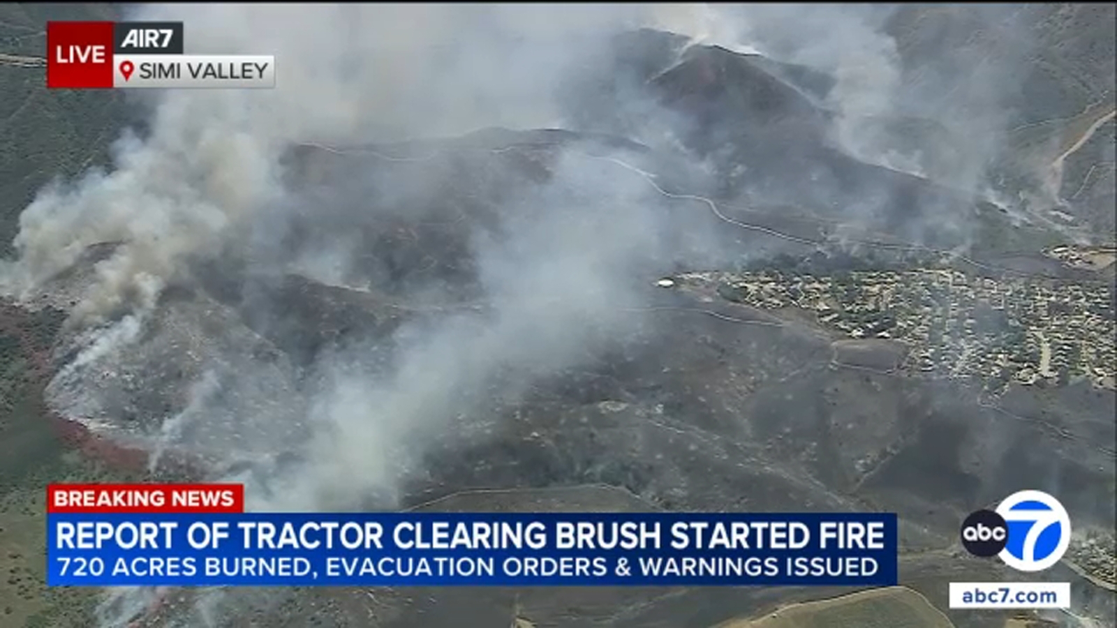 Sandy Fire expands to 720 acres, threatens structures