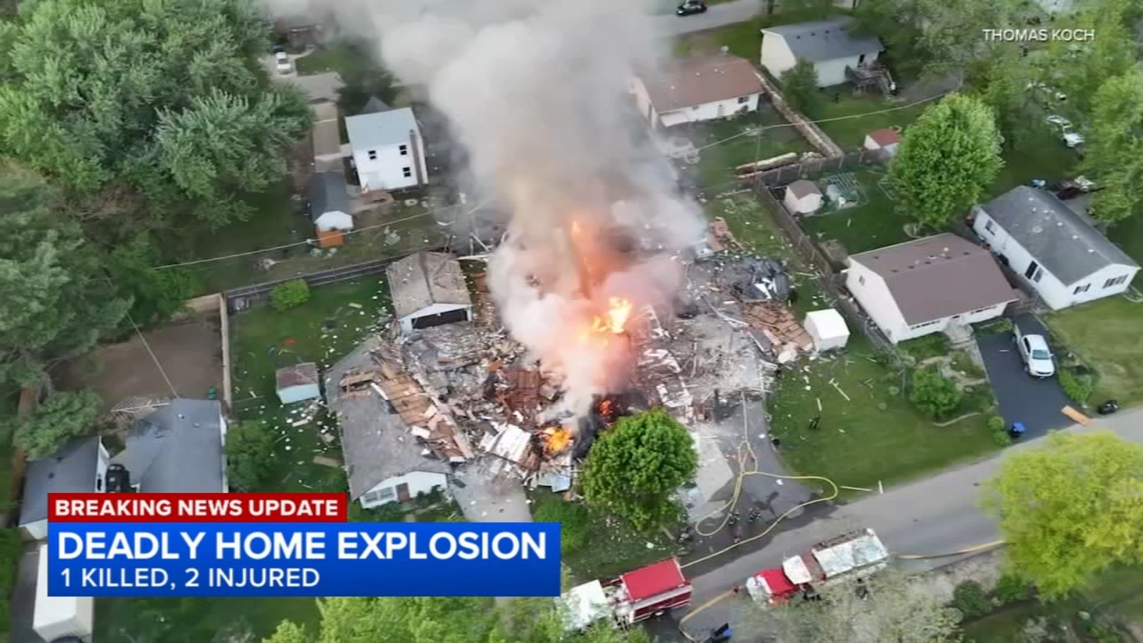 Woman killed, 2 men seriously injured in McHenry County house explosion, fire