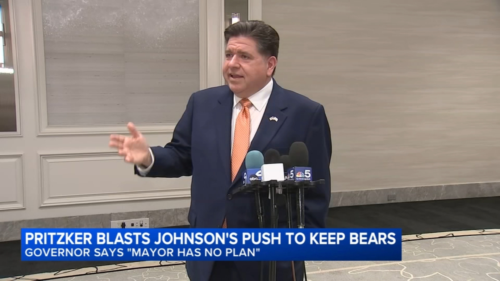 Pritzker on Johnson's push to keep Bears in Chicago: 'He has no plan'