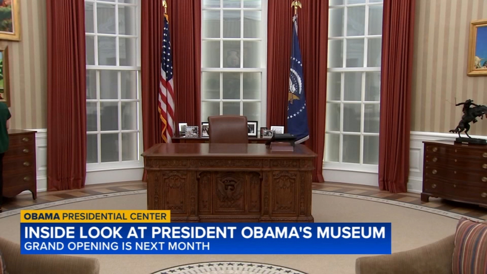 ABC7 gets inside look at Oval Office replica in Chicago's Obama Presidential Center