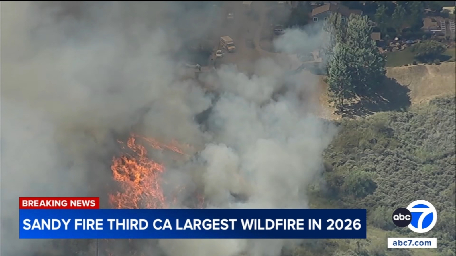 Sandy Fire is 3rd largest wildfire currently burning in CA