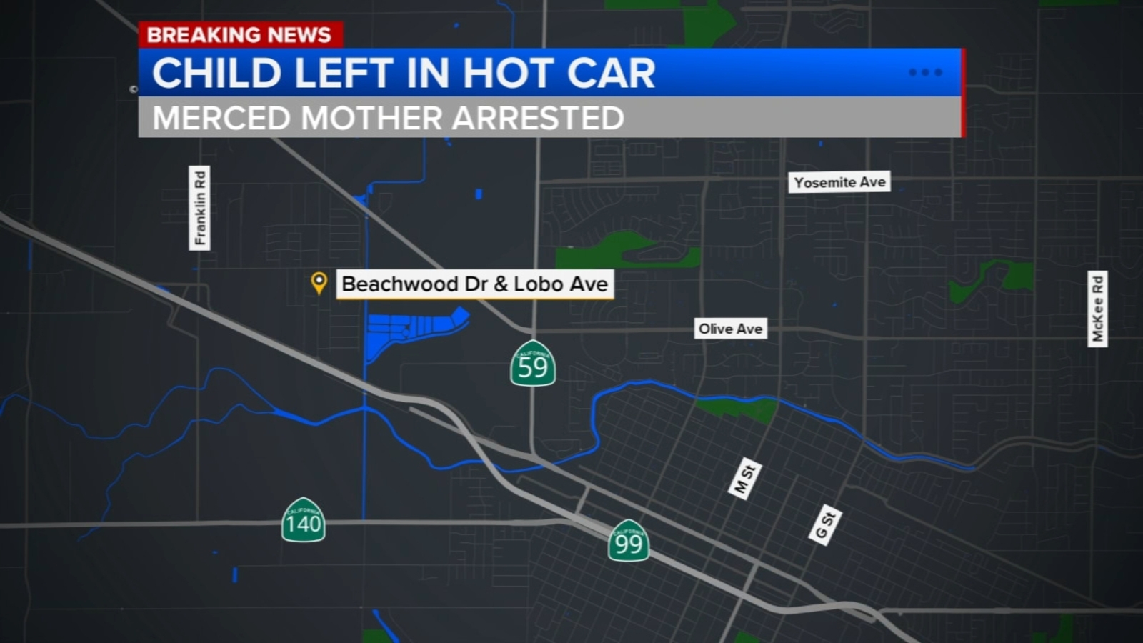 Mother arrested for felony child abuse after child found in hot car in Merced