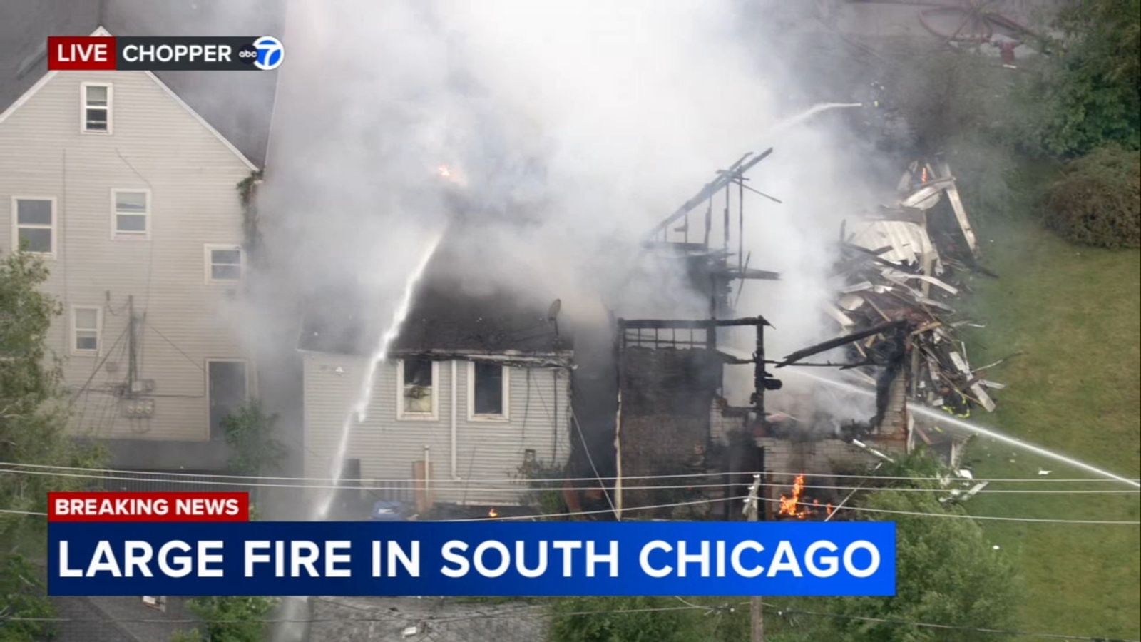 CFD battles fire in several homes in South Chicago - ABC7 Chicago