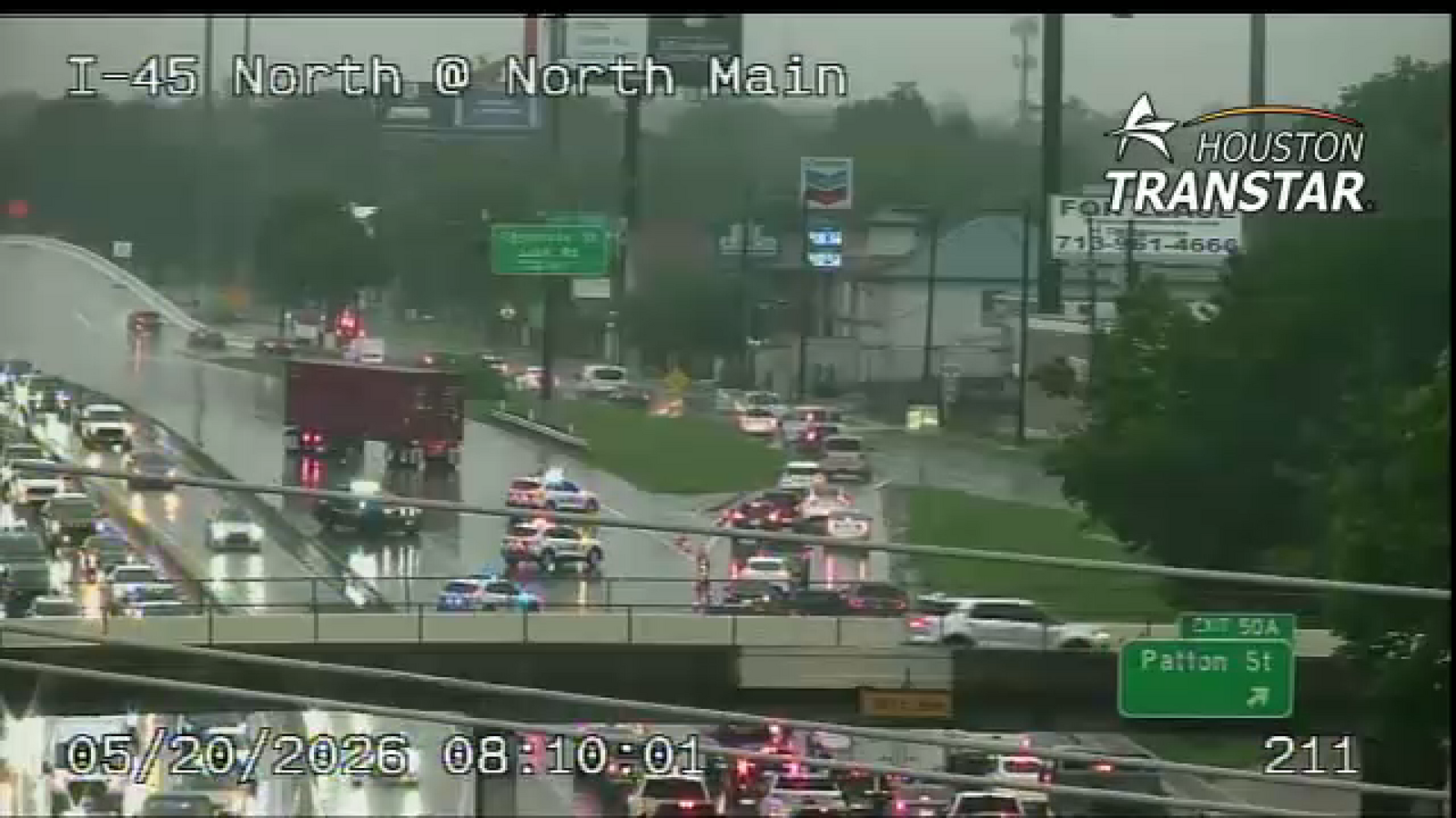 Northbound lanes of North Freeway at N. Main Street reopen following crash, TranStar shows