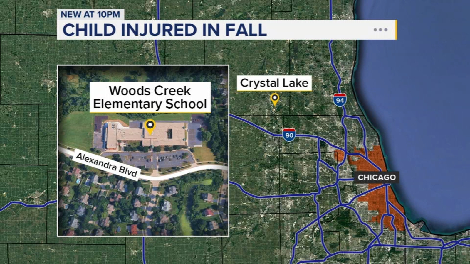 Child airlifted after falling at elementary school in north suburbs