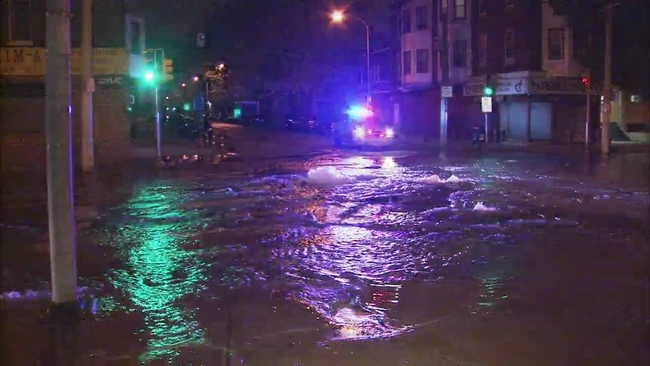 Road collapses after water main break in Southwest Philadelphia - 6abc ...