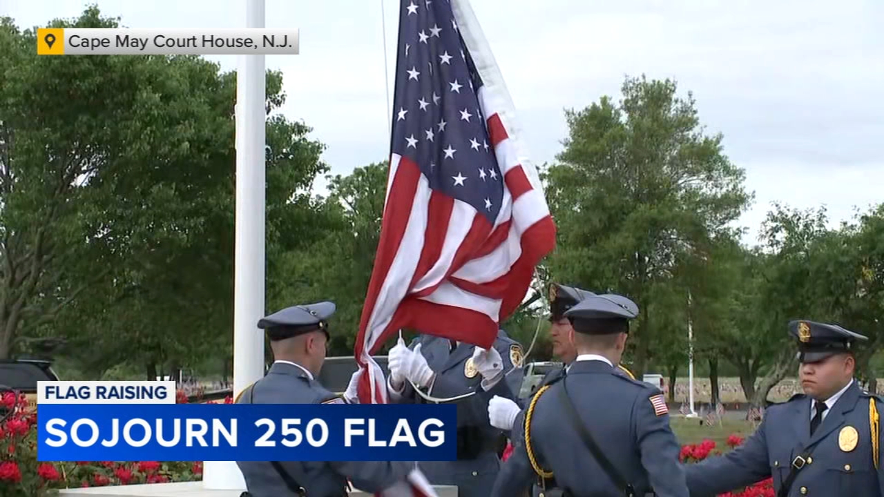 Sojourn 250 Flag arrives in Cape May County, New Jersey
