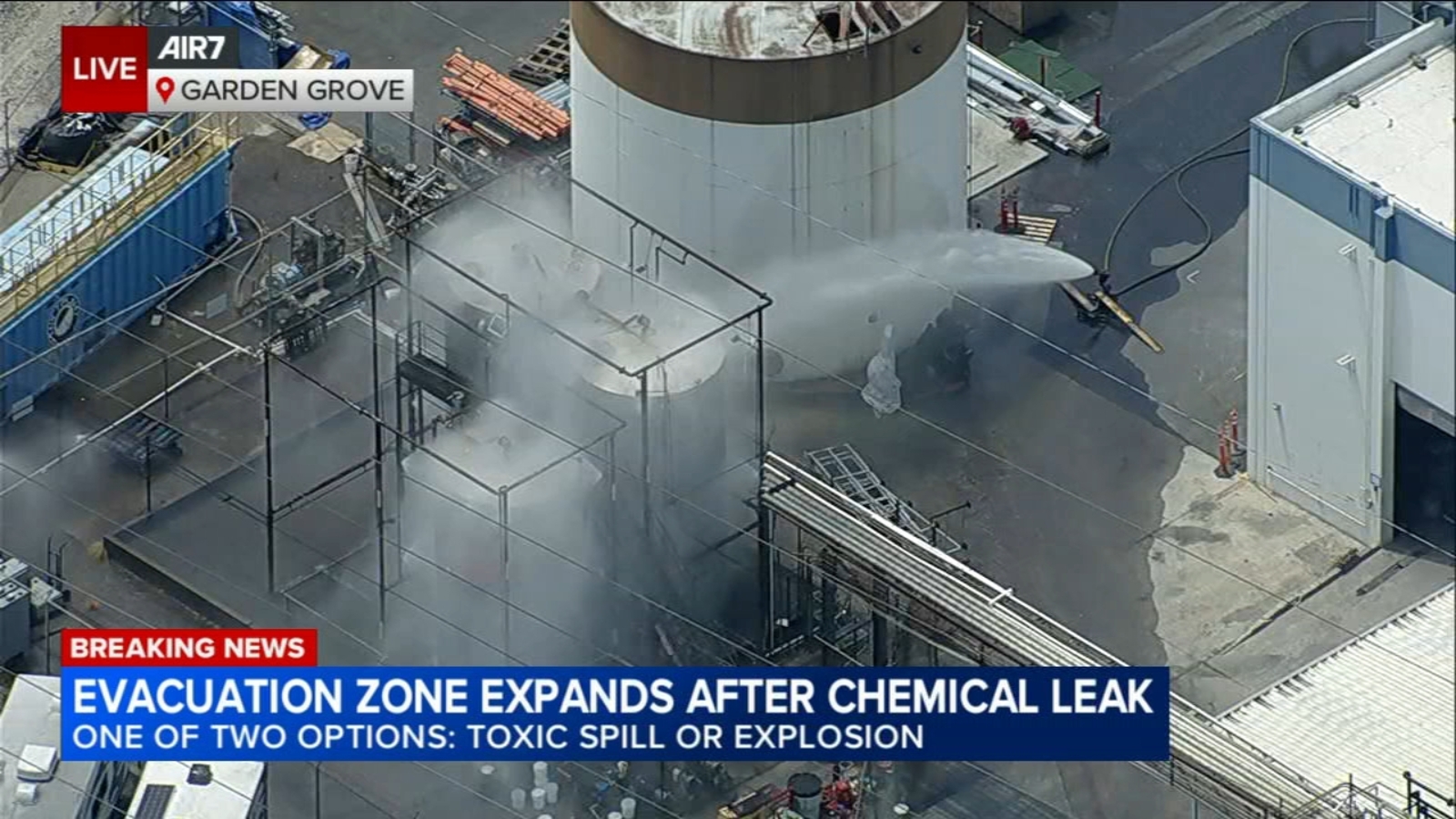 "It fails or blows up." 2 options for toxic chemical leak: officials