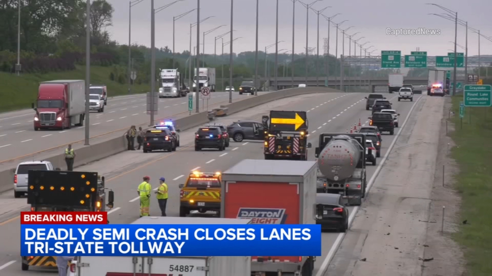 1 killed, 1 injured in north suburban I-94 crash involving semi: ISP
