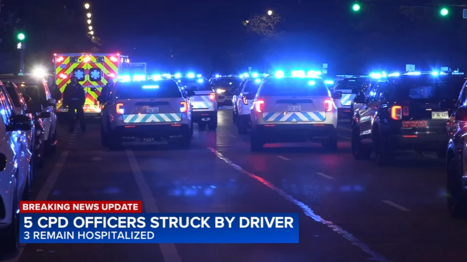 5 Chicago police officers struck by car amid after-prom 'teen takeover' on West Side, officials say